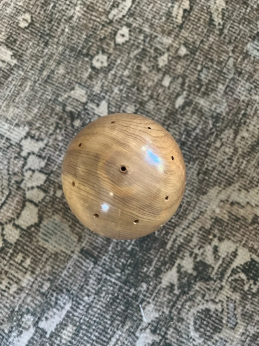 Vintage Gay's Myrtlewood Mushroom Toothpick Holder w/ Original Gold Label, Philo